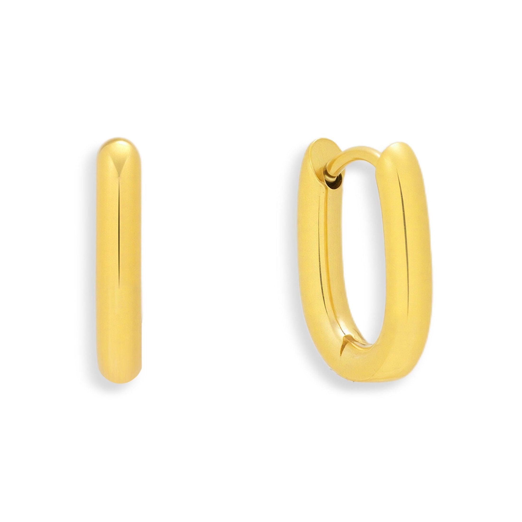 Bold Oval Hoop Earrings