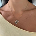 Pave Bubble Letter Necklace