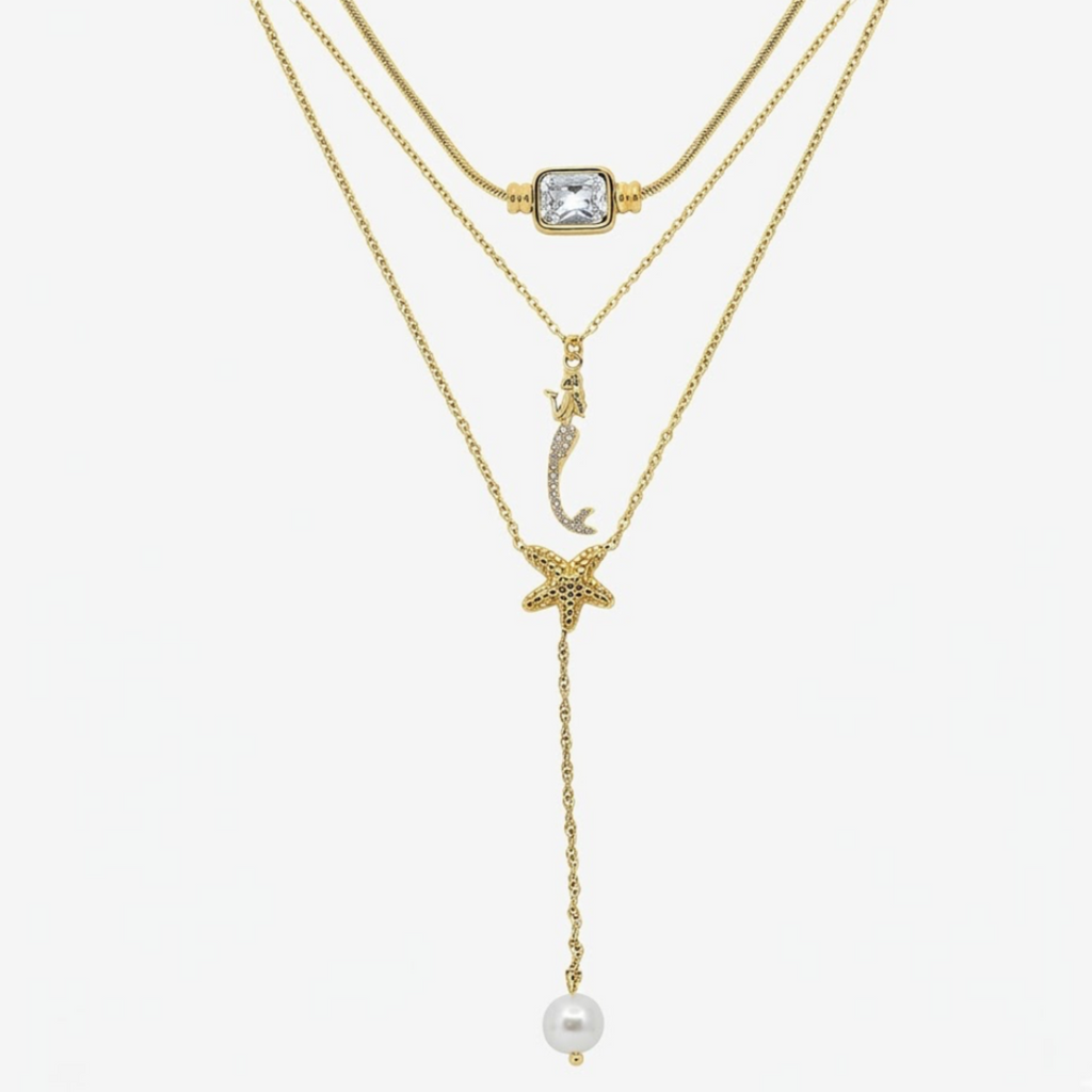 Coastal Mermaid 3 Piece Necklace Bundle