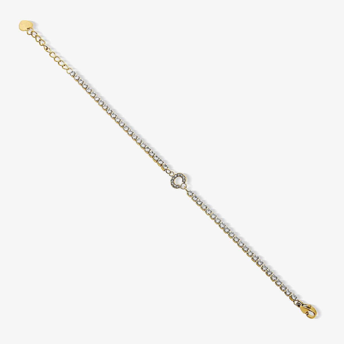 Icy Initial Tennis Bracelet