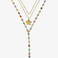 Sunset Glow Rainbow 3-Piece Necklace Set