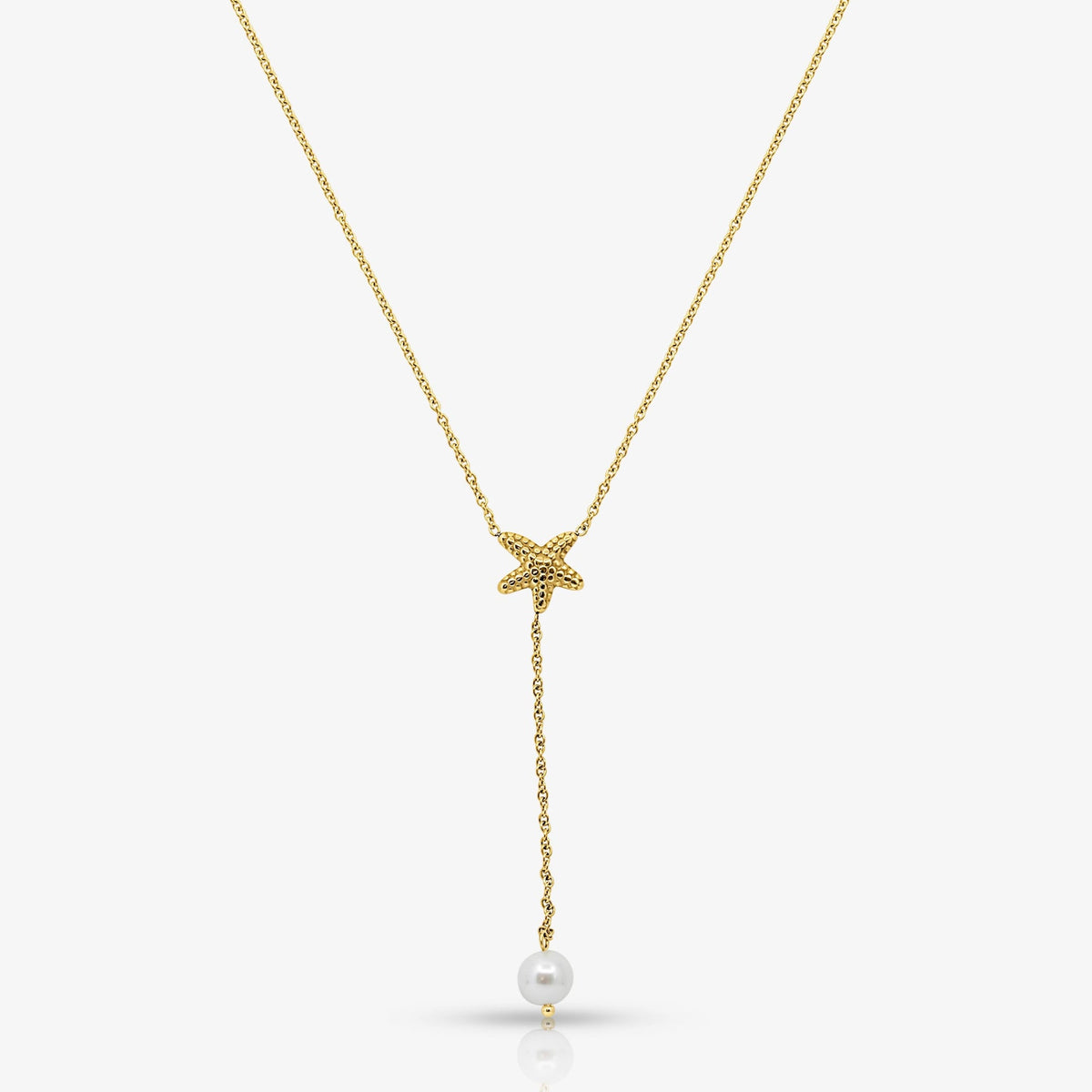 Pearly Sea Lariat Necklace